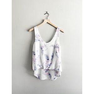 ASTR Watercolor Floral Tank Top